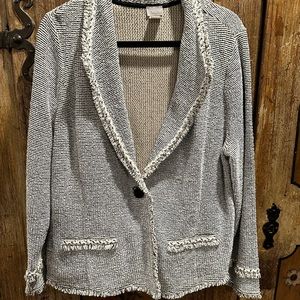 Chicos Black and White Blazer